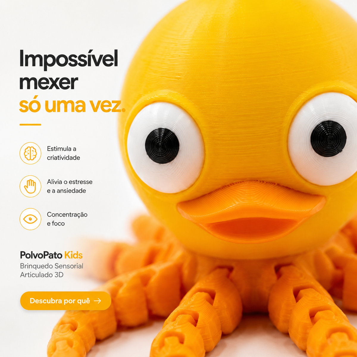 PolvoPato Kids – Brinquedo Sensorial Articulado 3D