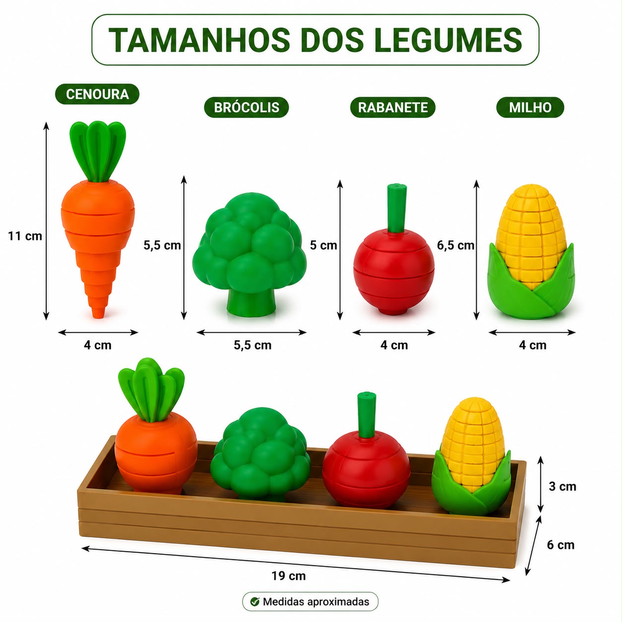 Horta Divertida 3D – Brinquedo Educativo de Montar