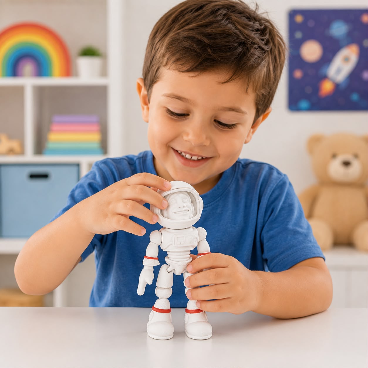 Astronauta Sensorial Articulado 3D – Foco e Relaxamento