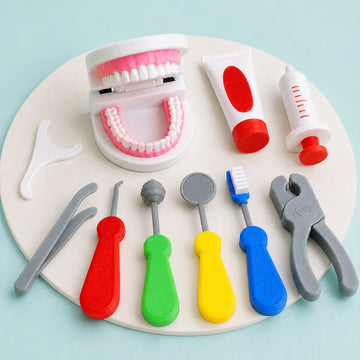 Kit Dentista Infantil Brinquedo Educativo com Arcada Dentária