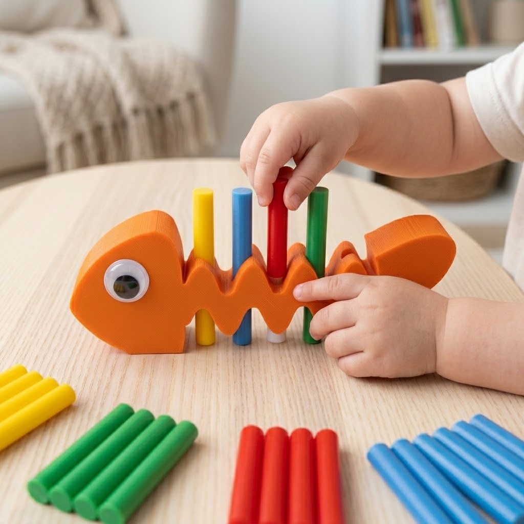 Jogo de Encaixe Peixinho  – Brinquedo Educativo Infantil