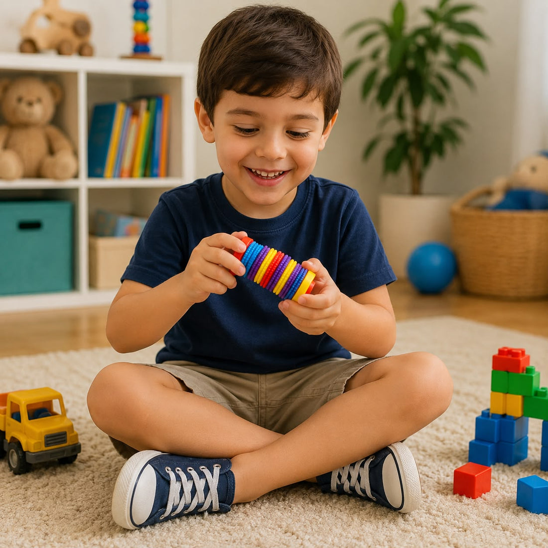 Rolo Sensorial Fidget 3D – Relaxamento e Foco