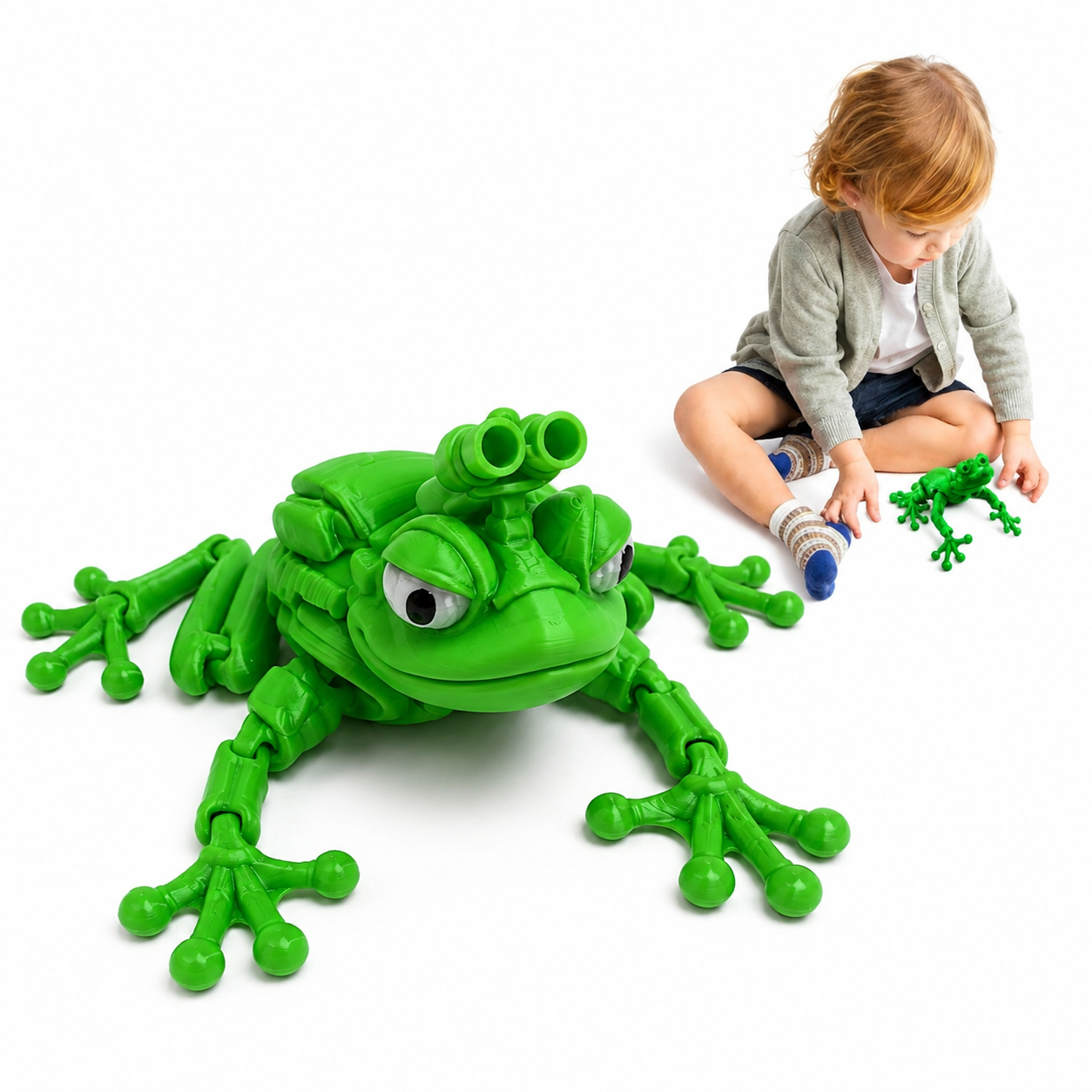 Sapo Articulado 3D ZenKids – Brinquedo Sensorial Anti-Stress