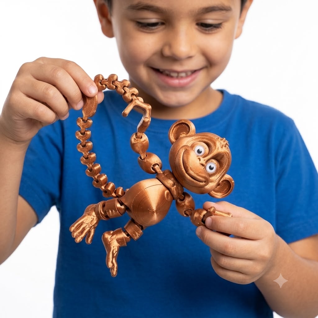 Macaquinho Flex Kids – Brinquedo Sensorial Articulado 3D