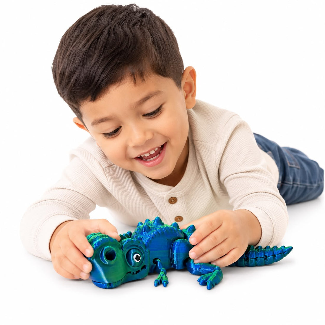 DinoCroc 3D – Dinossauro Sensorial Articulado Flexível