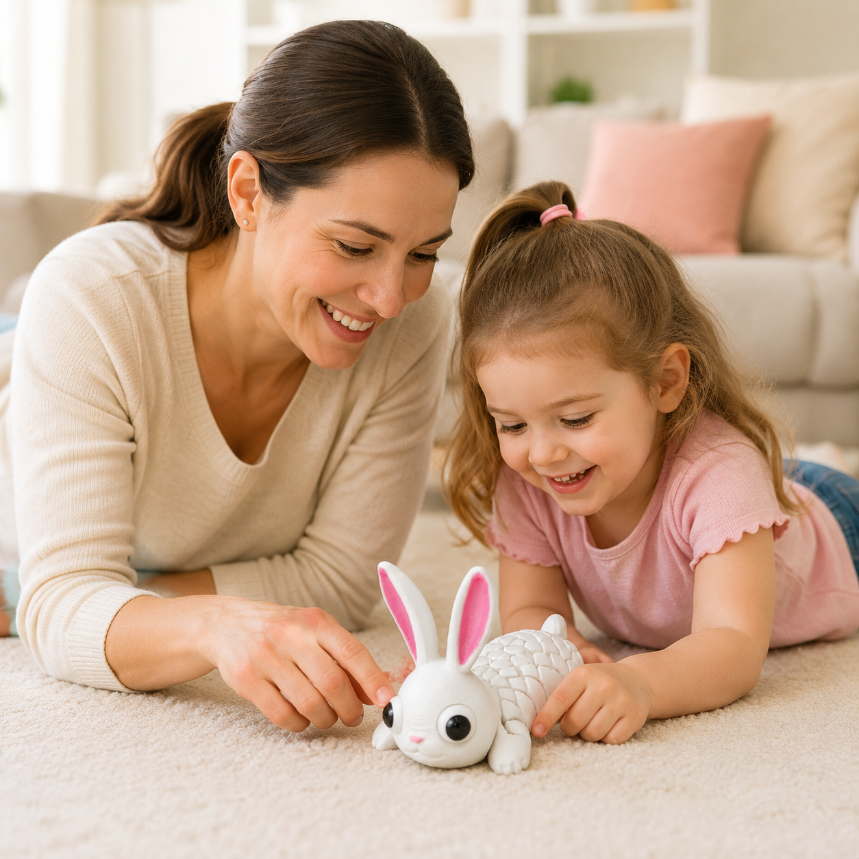 Coelhinho Sensorial Articulado 3D – Brinquedo Anti-Stress Infantil