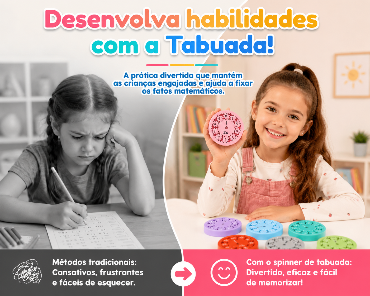 Caixa Spinner Matemática 3D – Aprendizagem e Coordenação