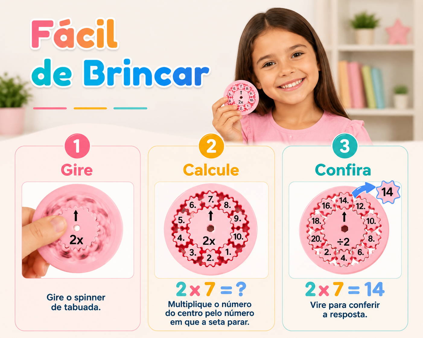 Caixa Spinner Matemática 3D – Aprendizagem e Coordenação