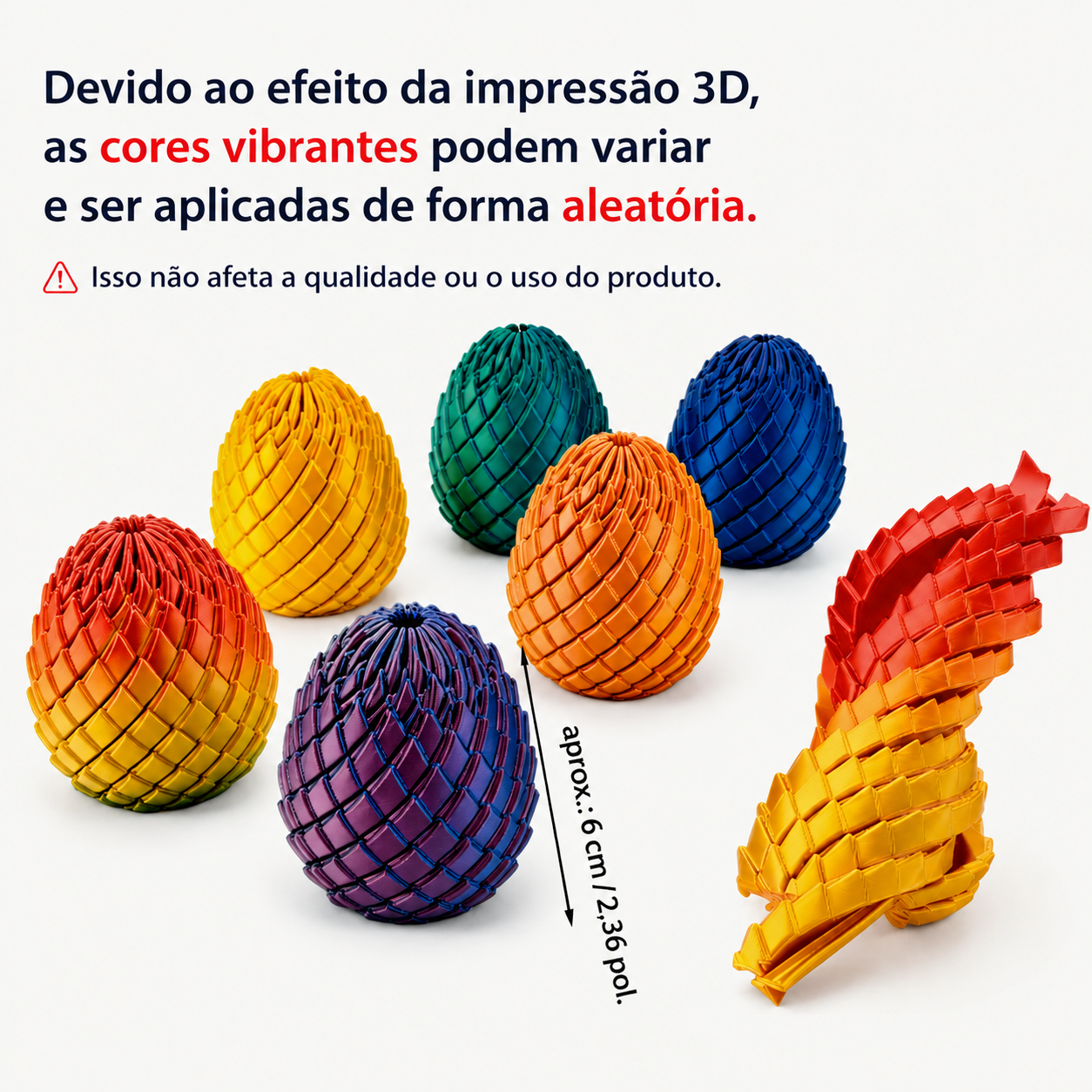 Ovo Sensorial Articulado 3D – Brinquedo Anti-Stress e Coordenação
