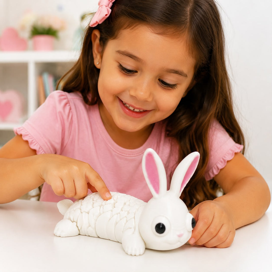 Coelhinho Sensorial Articulado 3D – Brinquedo Anti-Stress Infantil