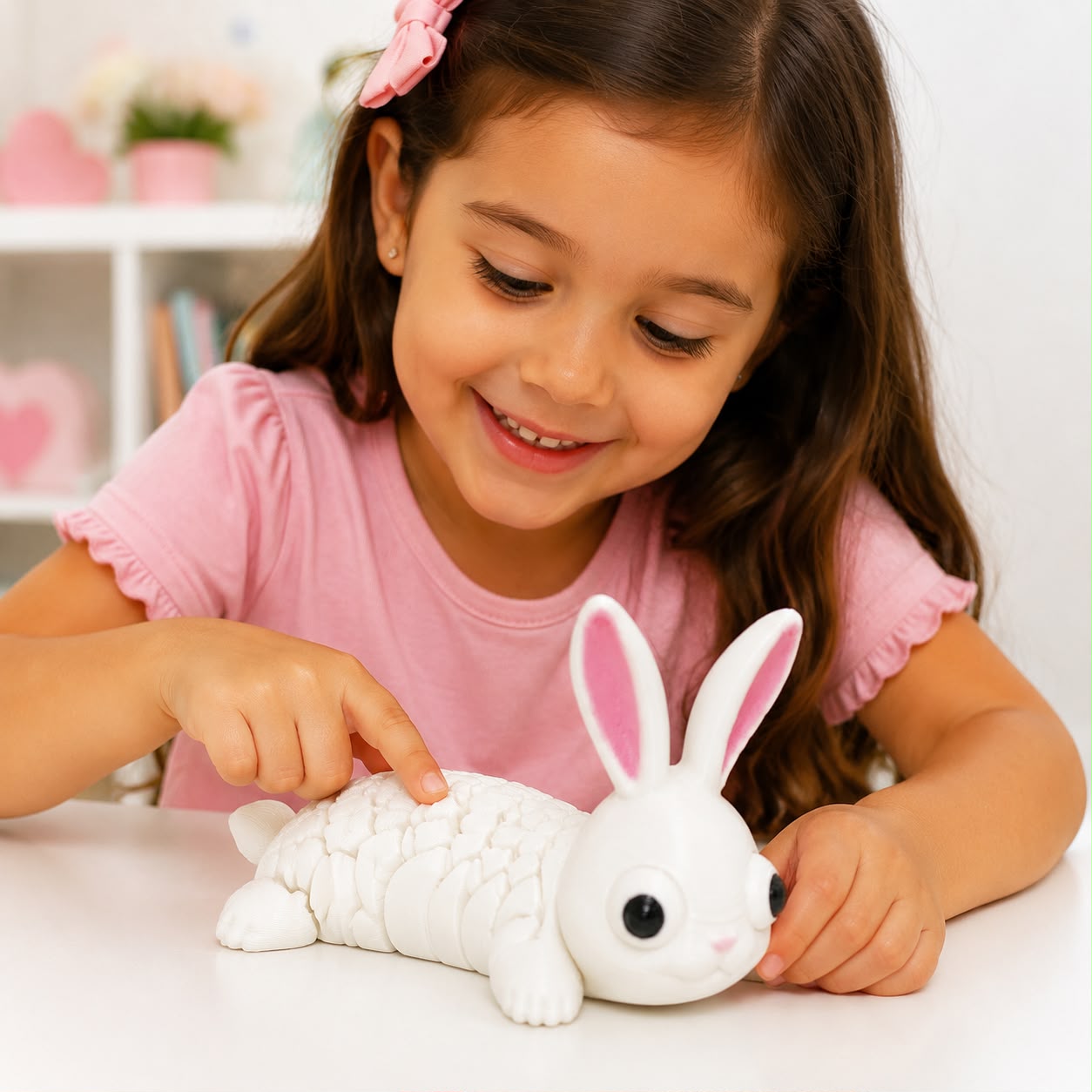 Coelhinho Sensorial Articulado 3D – Brinquedo Anti-Stress Infantil