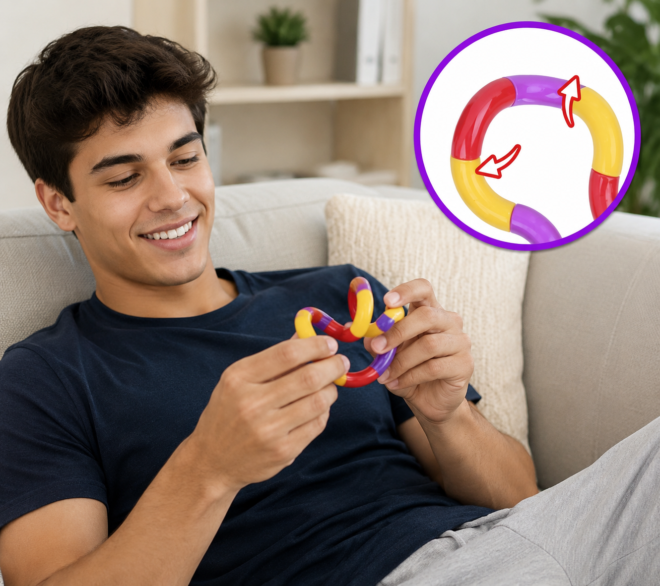 Cobra Flexível Sensorial 3D – Brinquedo Anti-Stress