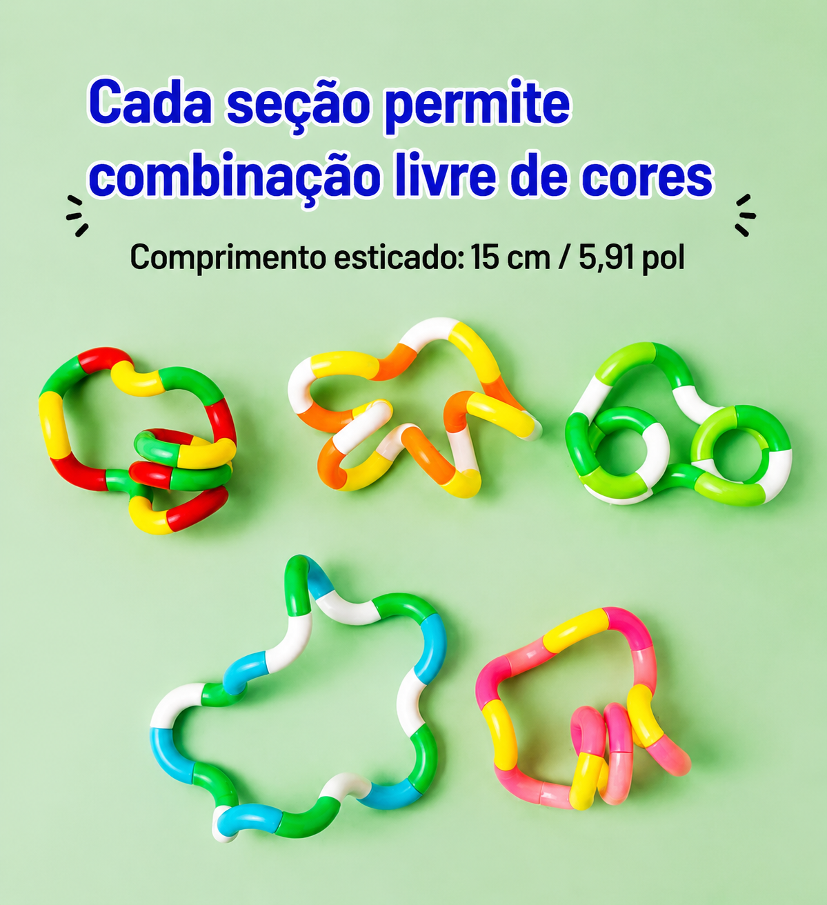 Cobra Flexível Sensorial 3D – Brinquedo Anti-Stress