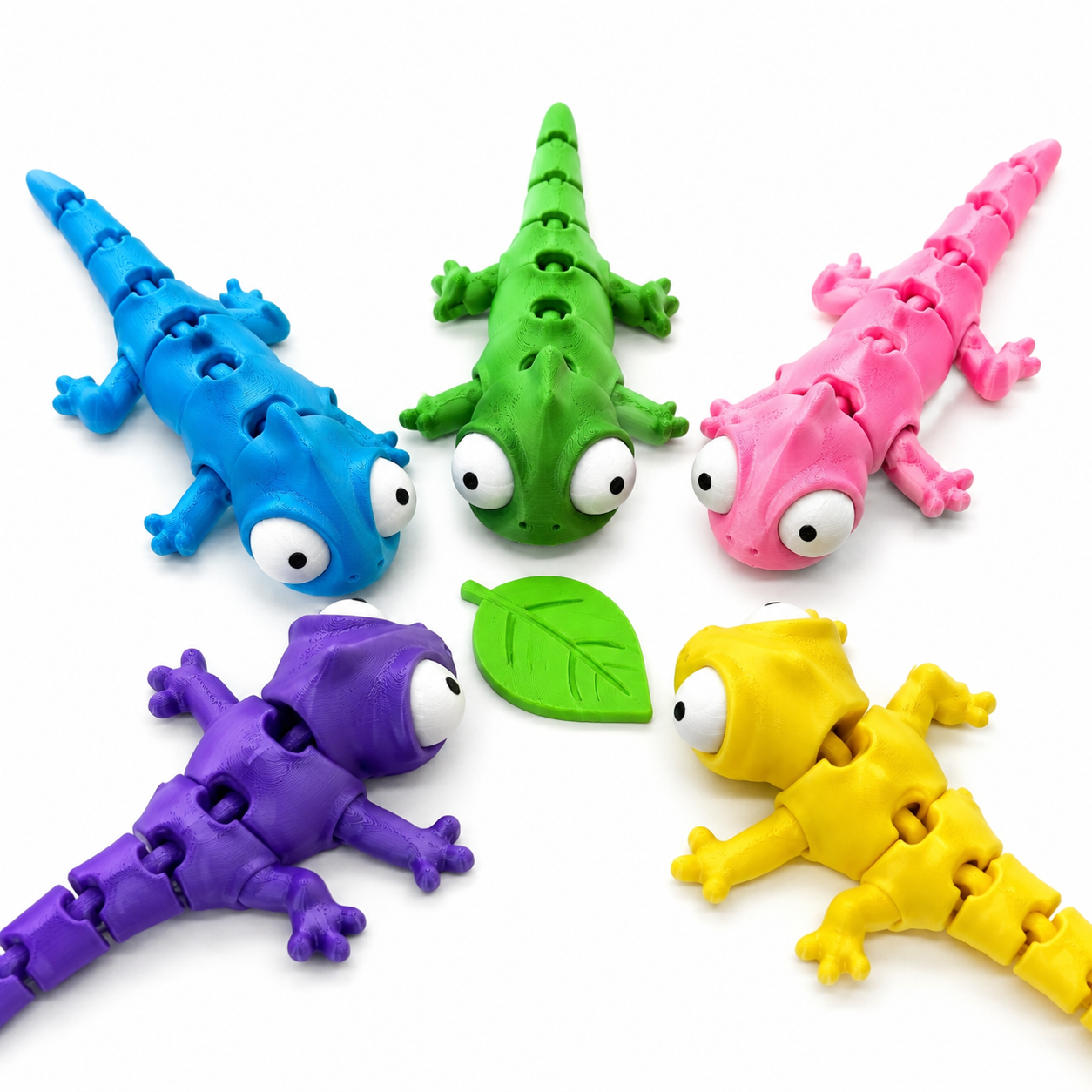 Camaleão Sensorial Articulado 3D – Brinquedo Flexível Educativo