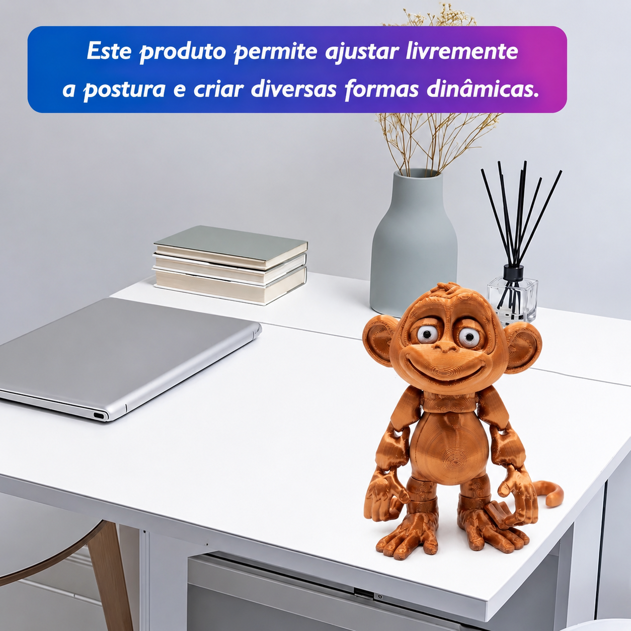 Macaquinho Flex Kids – Brinquedo Sensorial Articulado 3D