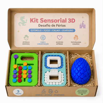 Kit Sensorial 3D Educativo – Plaquinhas de Coordenação e Ovo Tátil (Desenvolvimento Infantil)