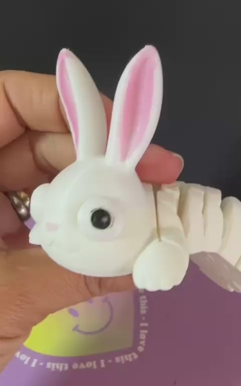 Coelhinho Sensorial Articulado 3D – Brinquedo Anti-Stress Infantil